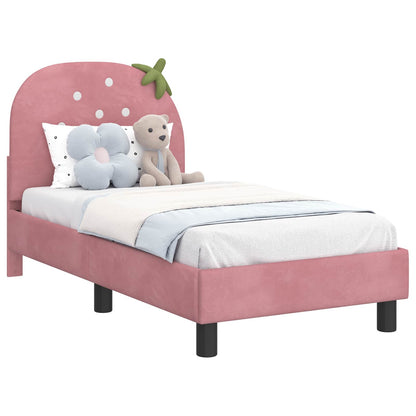 Struttura letto per bambini con testata Rosa 70 x 140 cm
