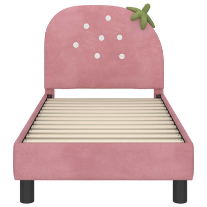 Struttura letto per bambini con testata Rosa 70 x 140 cm
