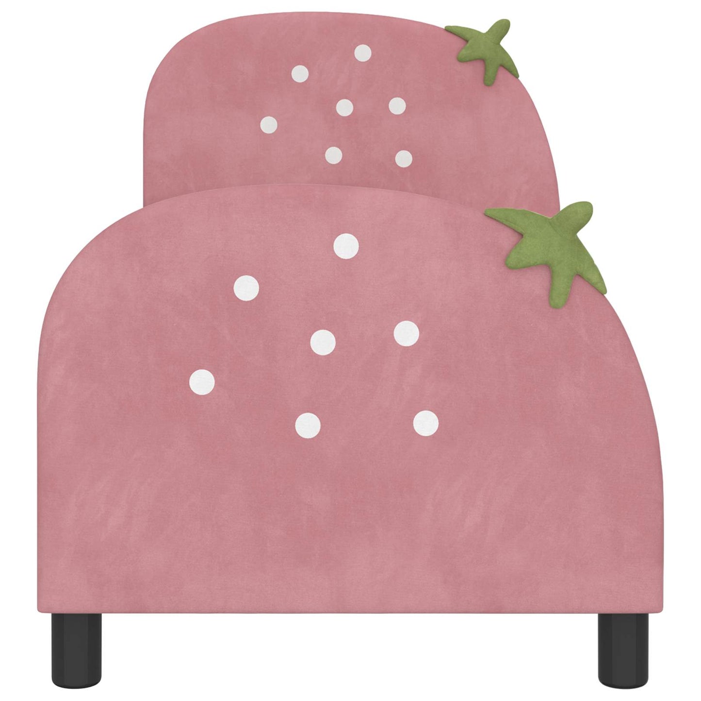 Struttura letto per bambini con testata Rosa 70 x 140 cm