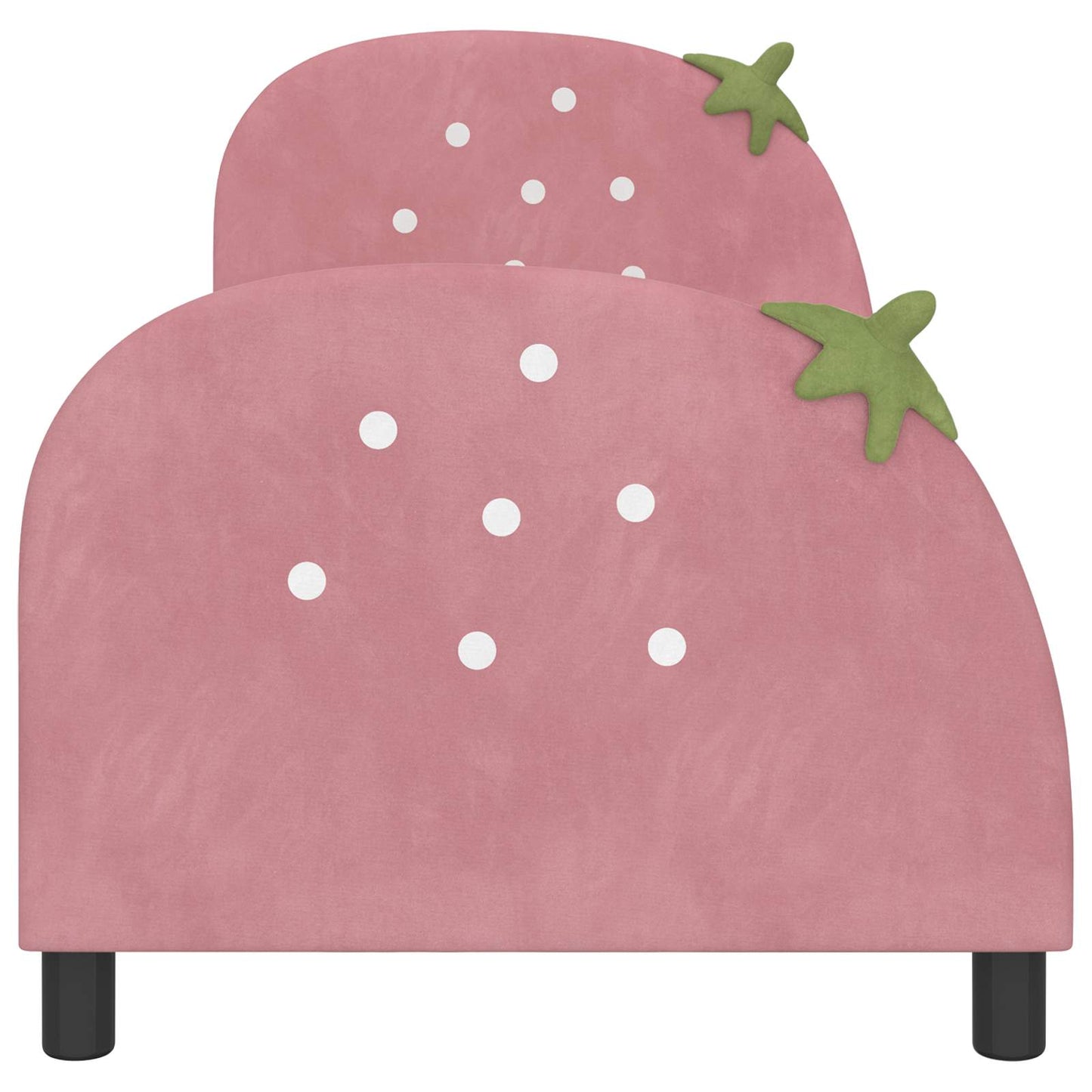 Struttura letto bambini con testata Rosa 80 x 160 cm Velluto