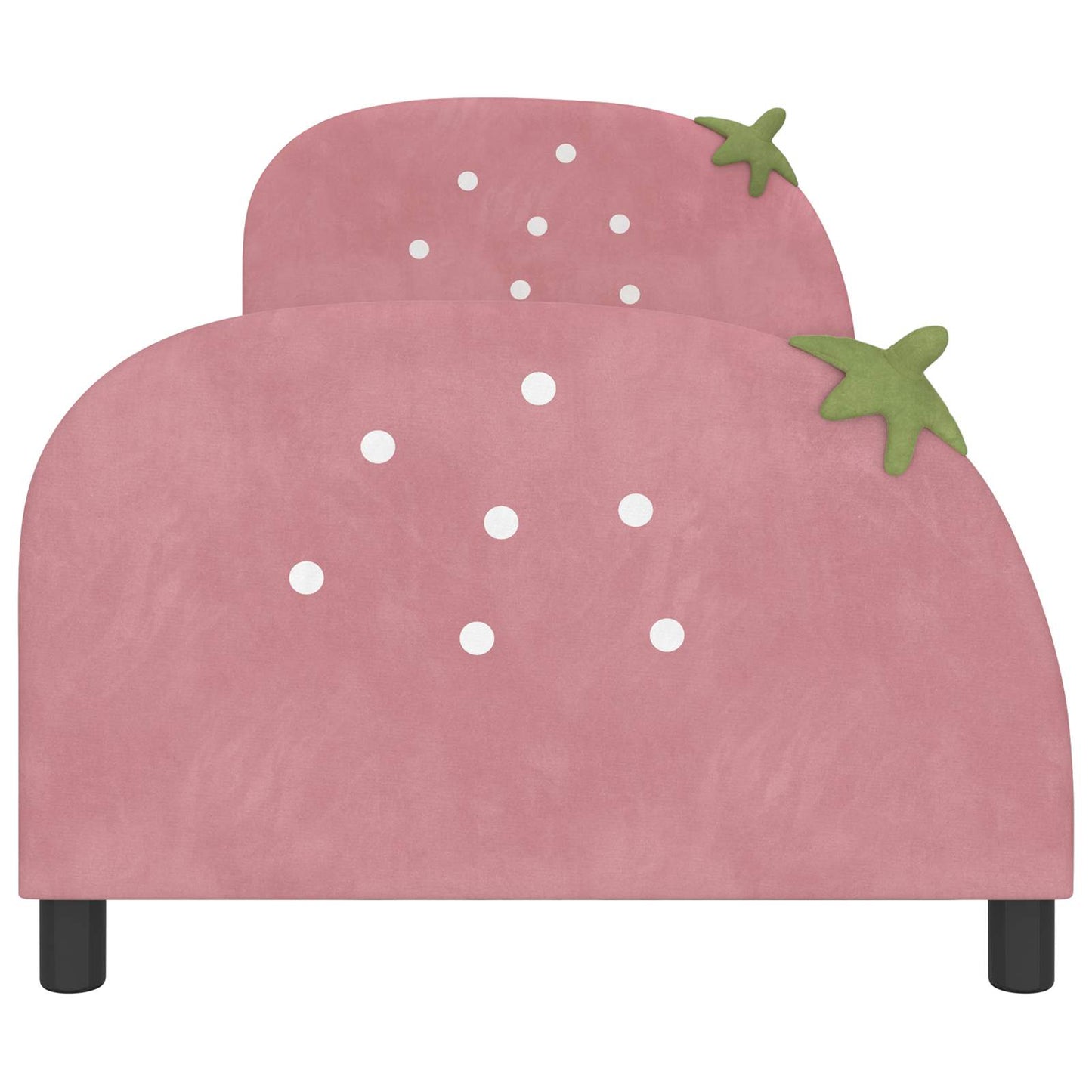 Struttura letto bambini con testata Rosa 90 x 200 cm Velluto
