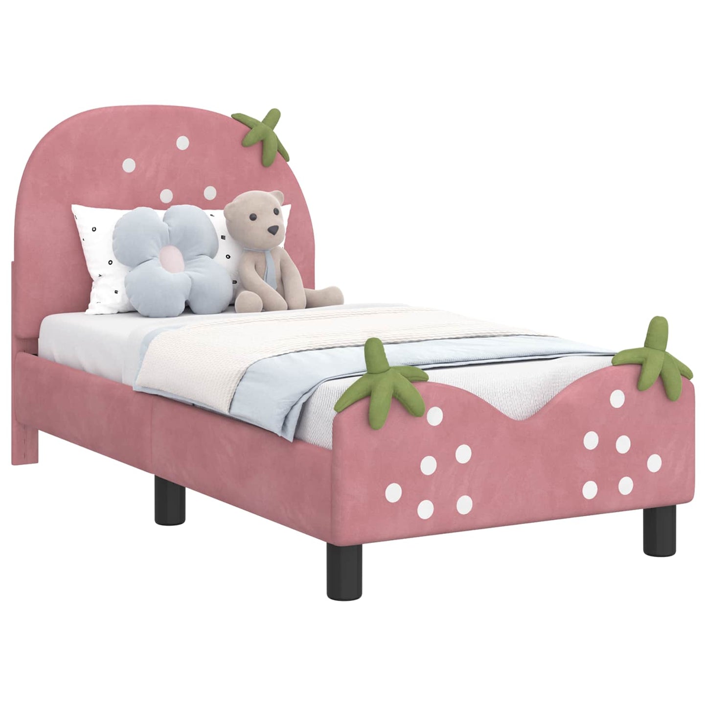 Struttura letto per bambini con testata Rosa 70 x 140 cm