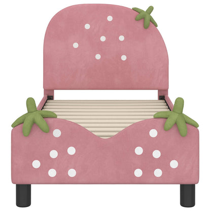 Struttura letto per bambini con testata Rosa 70 x 140 cm