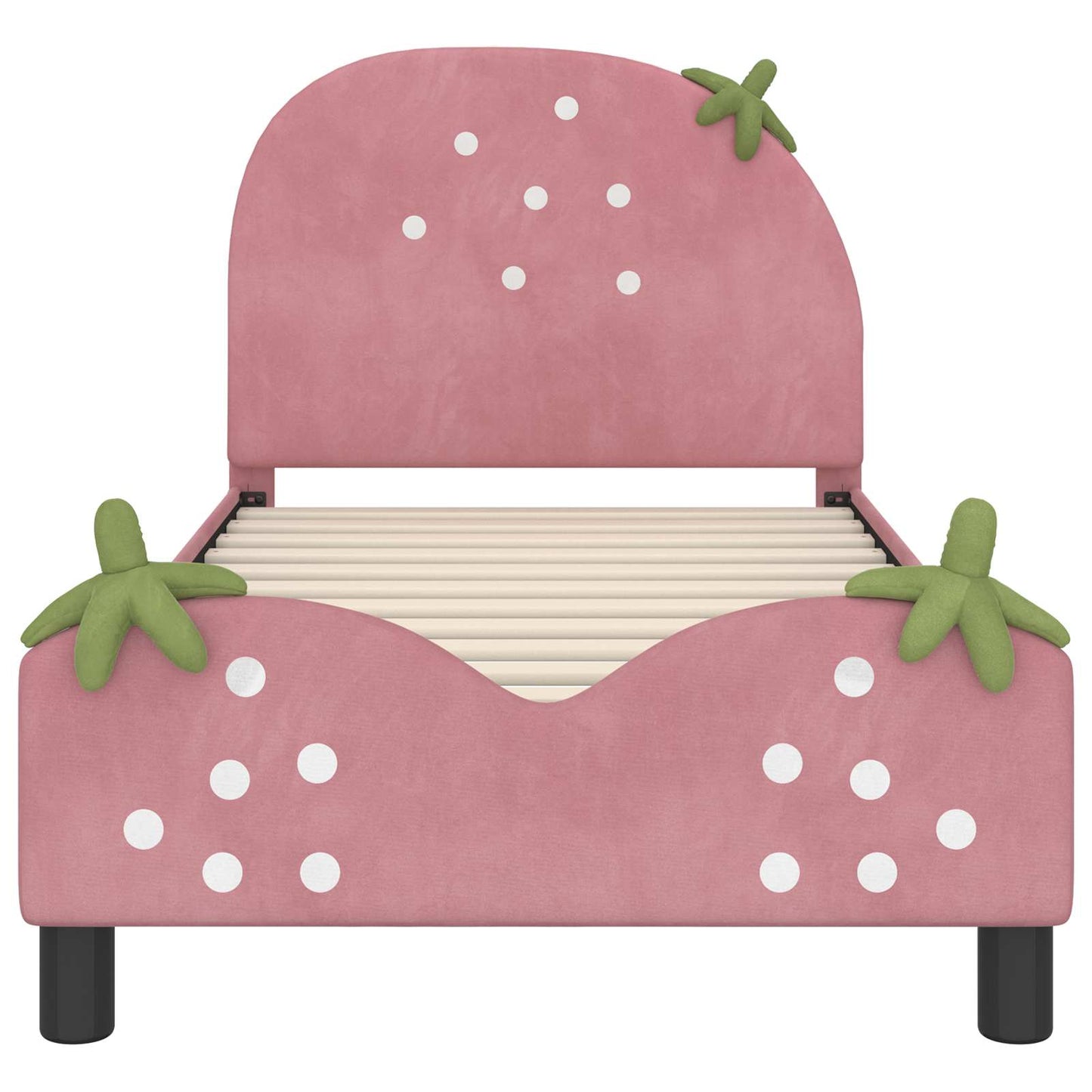 Struttura letto bambini con testata Rosa 80 x 160 cm Velluto