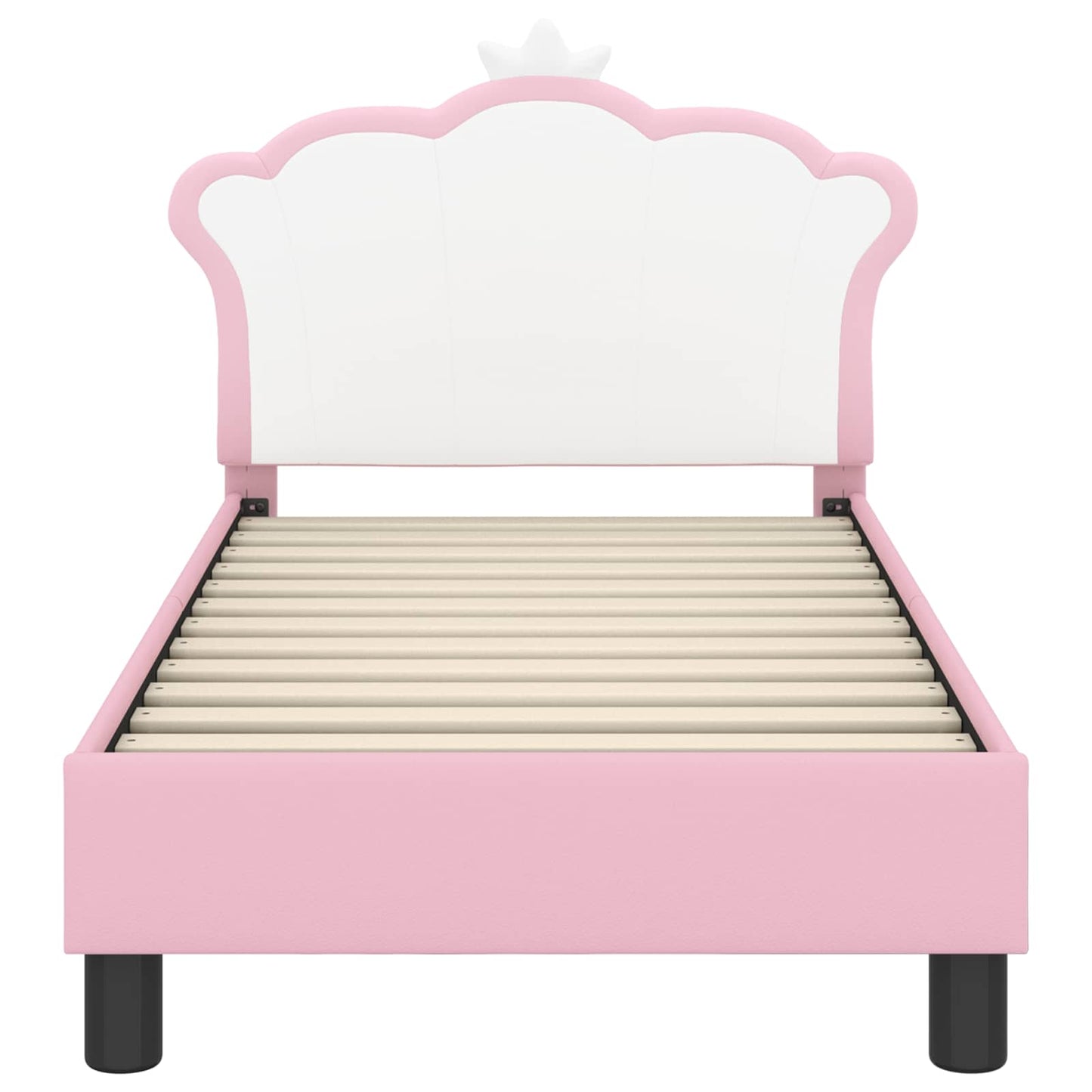 Struttura letto per bambini con testata Rosa 70 x 140 cm PU