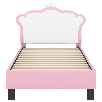 Struttura letto per bambini con testata Rosa 70 x 140 cm PU