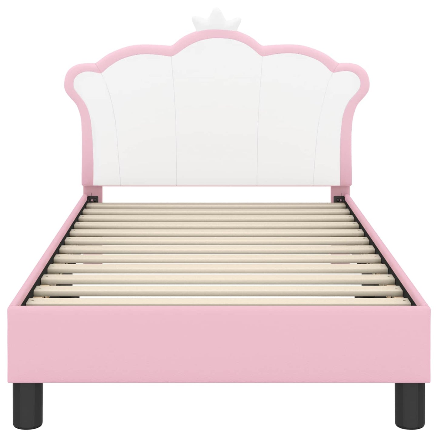 Struttura letto bambini con testata Rosa 80 x 160 cm PU