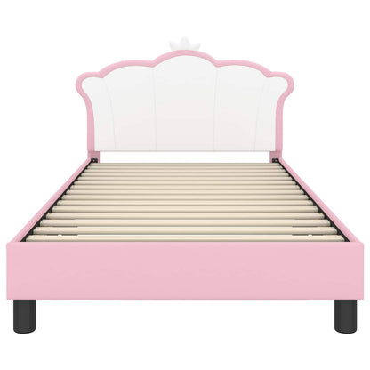 Struttura letto bambini con testata Rosa 80 x 200 cm PU