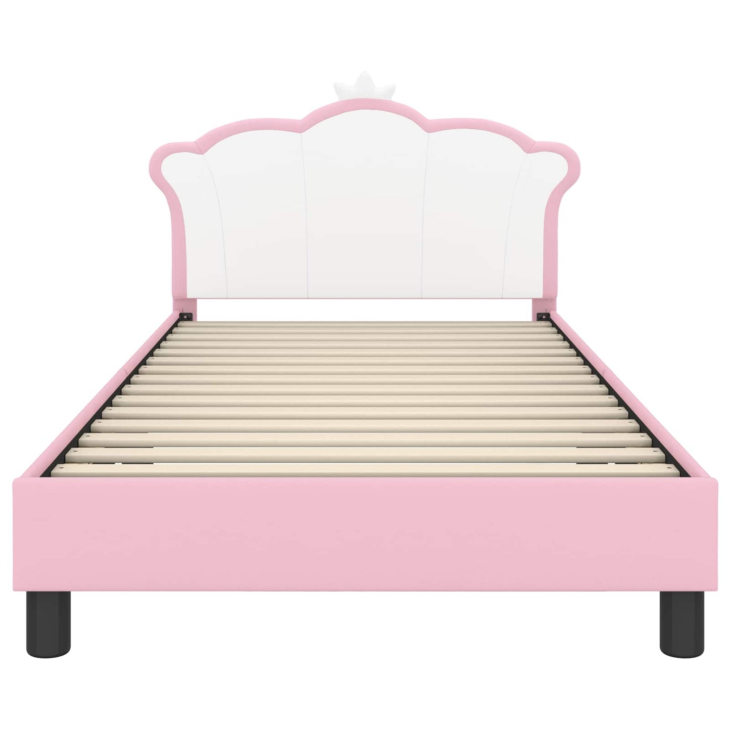 Struttura letto bambini con testata Rosa 90 x 190 cm PU