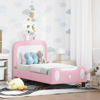 Struttura letto per bambini con testata Rosa 70 x 140 cm PU