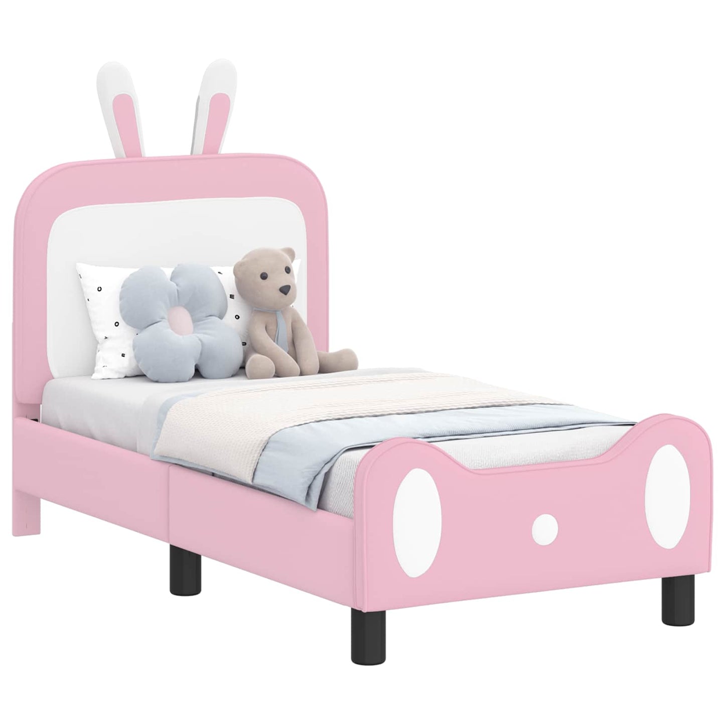 Struttura letto per bambini con testata Rosa 70 x 140 cm PU