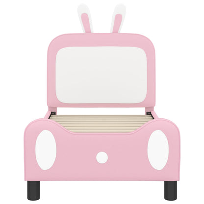 Struttura letto per bambini con testata Rosa 70 x 140 cm PU