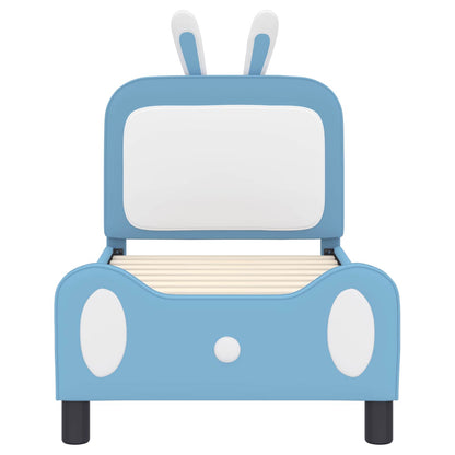 Struttura letto per bambini con testata Blu 70 x 140 cm PU