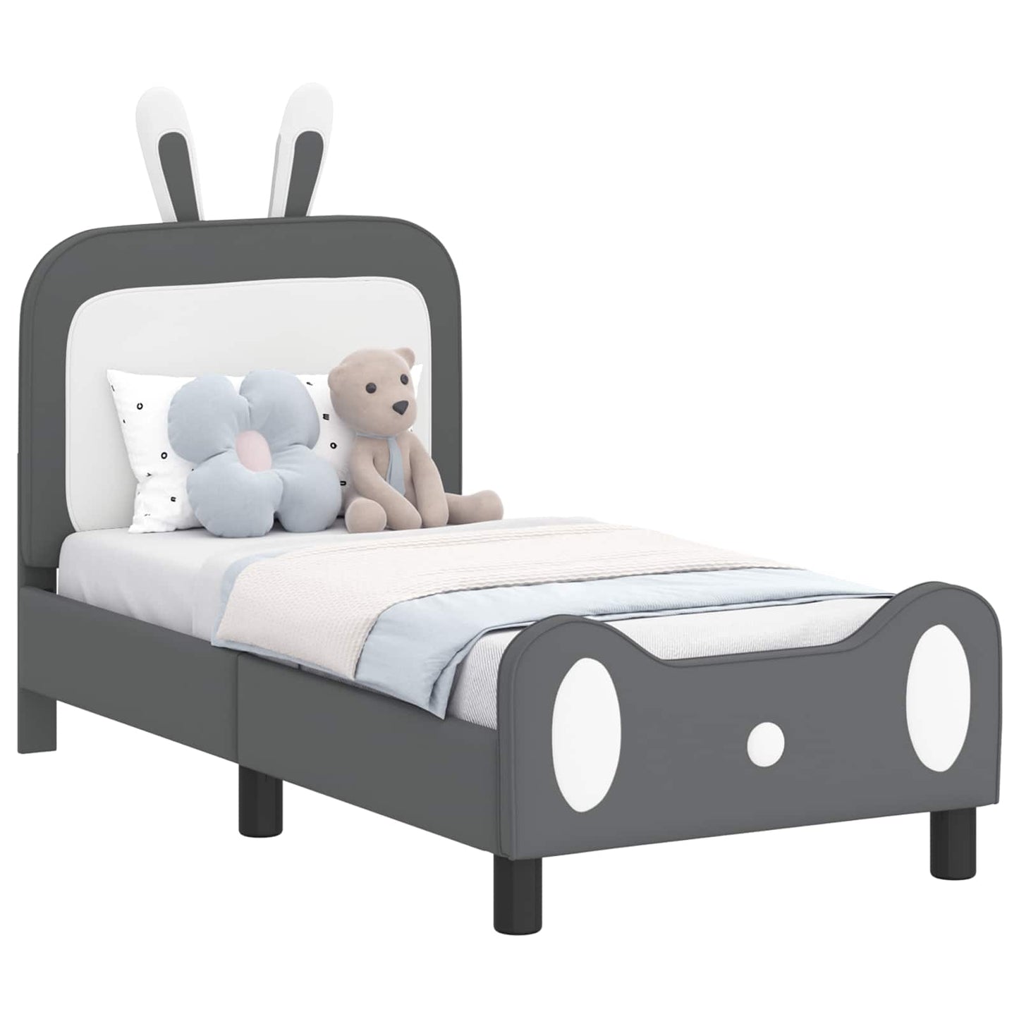 Struttura letto per bambini con testata Grigio chiaro PU