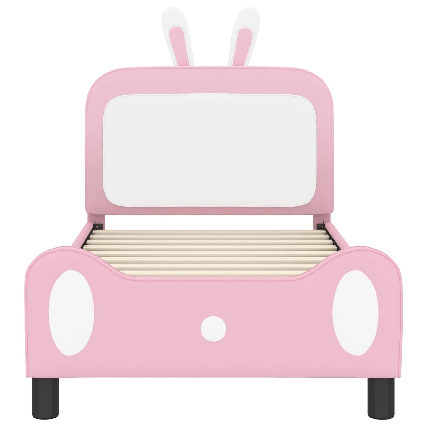 Struttura letto bambini con testata Rosa 80 x 160 cm PU