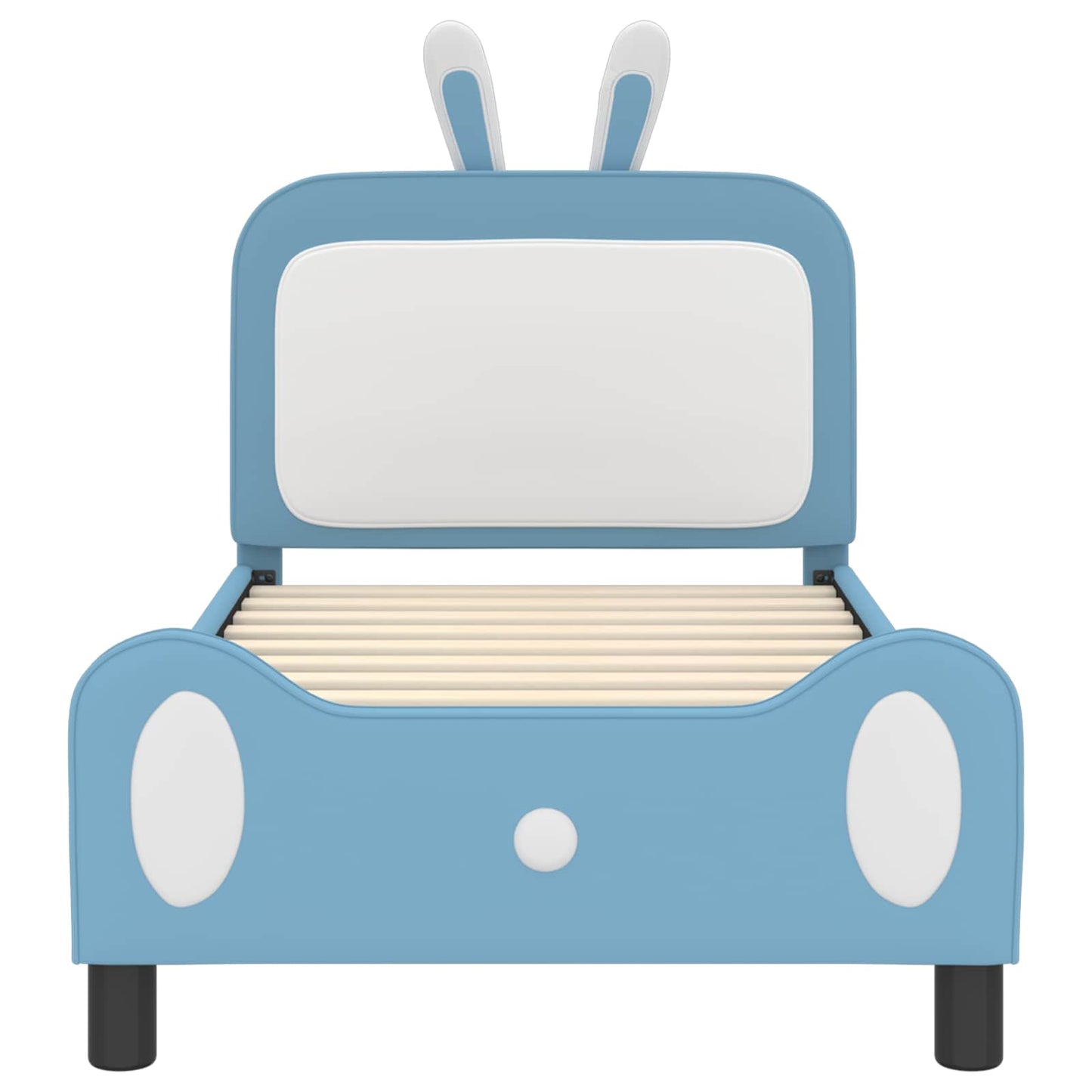 Struttura letto bambini con testata Blu 80 x 160 cm PU