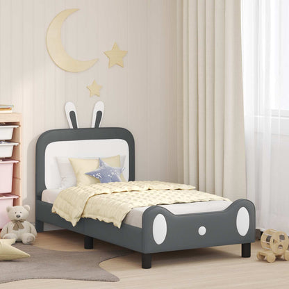 Struttura letto bambini con testata Grigio chiaro 80 x 160 cm