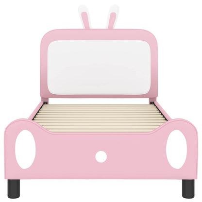 Struttura letto bambini con testata Rosa 80 x 200 cm PU