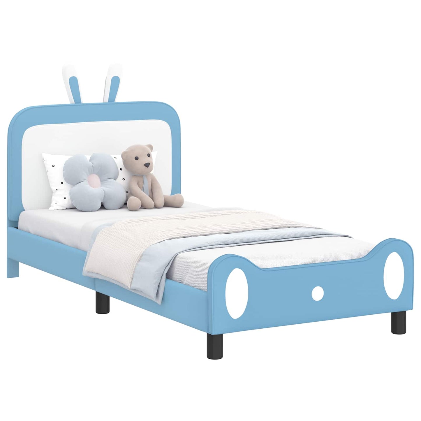 Struttura letto bambini con testata Blu 80 x 200 cm PU