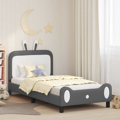 Struttura letto bambini con testata Grigio chiaro 80 x 200 cm