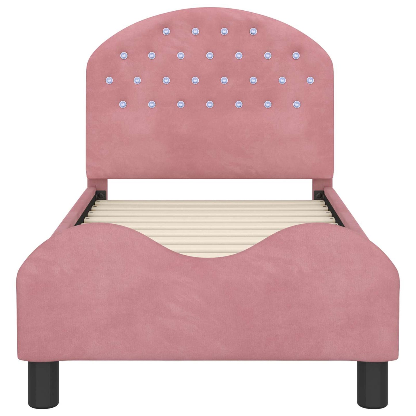 Struttura letto per bambini con testata Rosa 70 x 140 cm