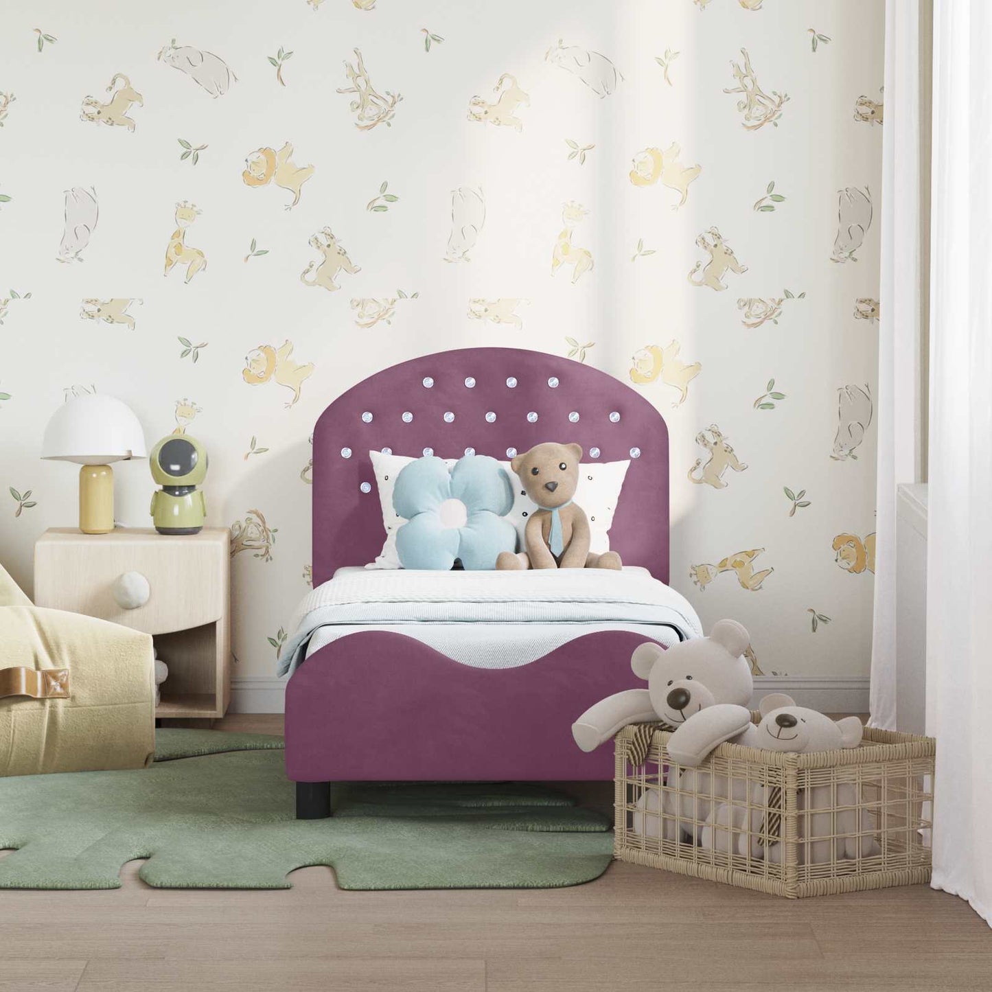 Struttura letto per bambini con testata Viola 70 x 140 cm