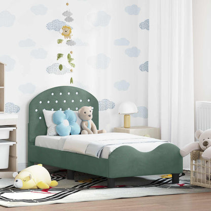 Struttura letto per bambini con testata Verde Mare 70 x 140 cm