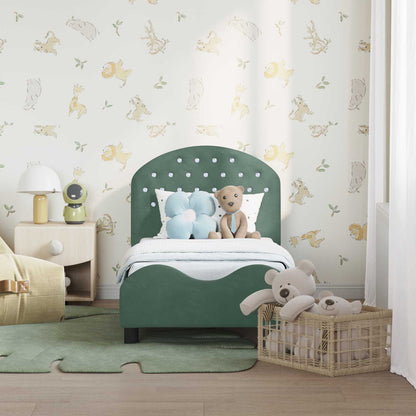 Struttura letto per bambini con testata Verde Mare 70 x 140 cm