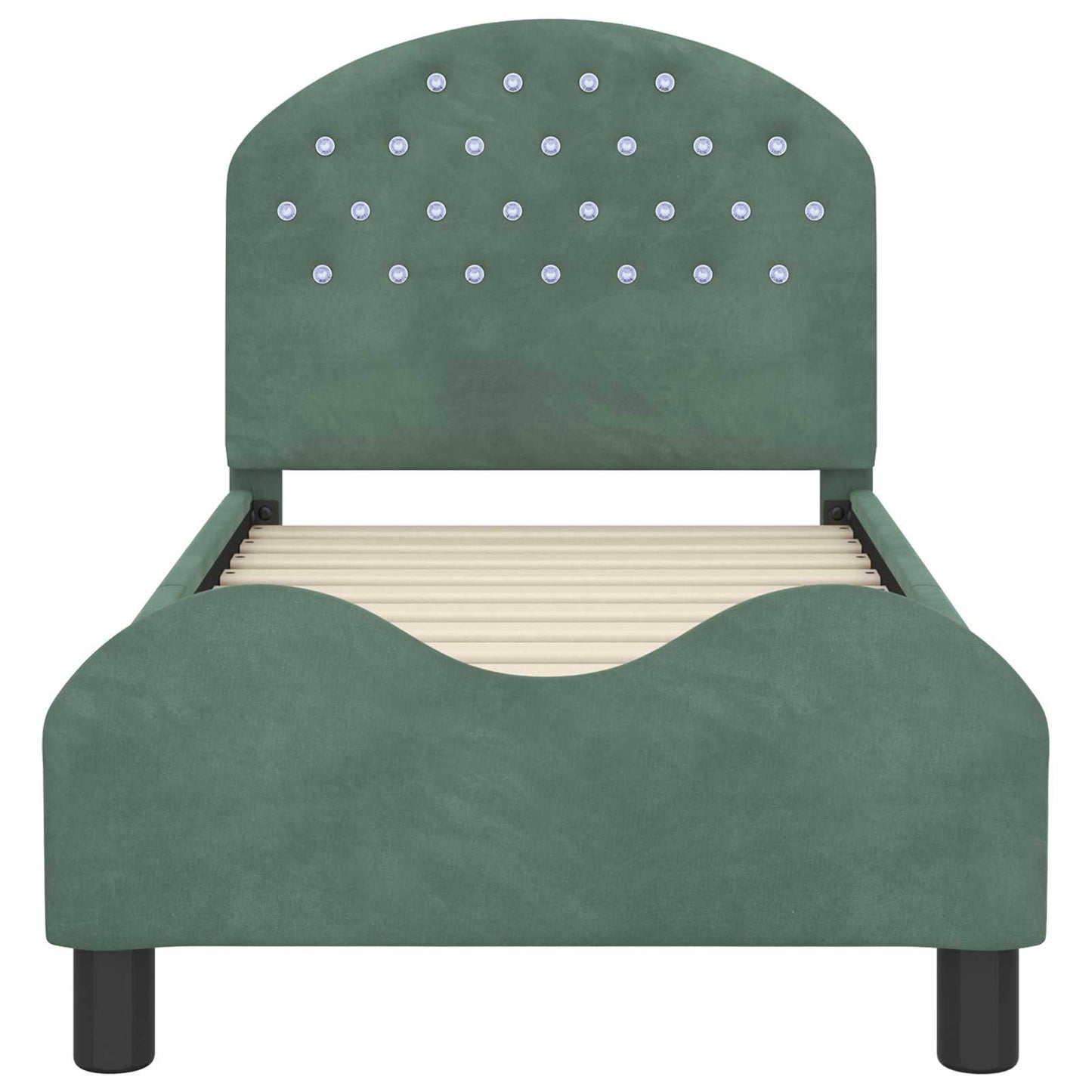Struttura letto per bambini con testata Verde Mare 70 x 140 cm