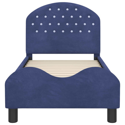 Struttura letto per bambini con testata Blu Polizia 70 x 140 cm