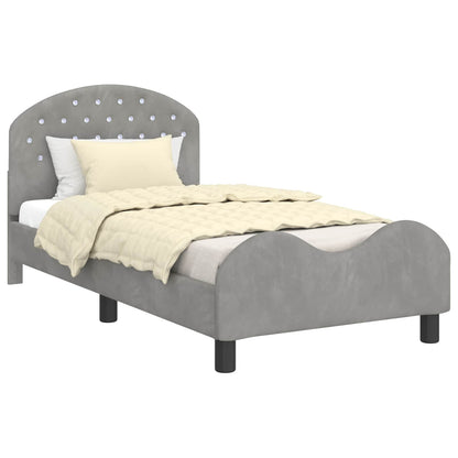 Struttura letto bambini con testata Grigio chiaro 80 x 160 cm