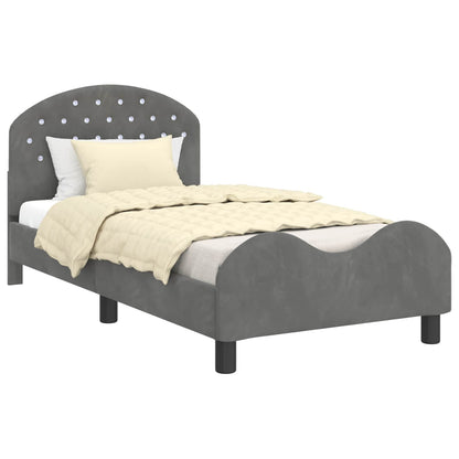 Struttura letto bambini con testata Grigio scuro 80 x 160 cm
