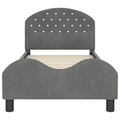 Struttura letto bambini con testata Grigio scuro 80 x 160 cm