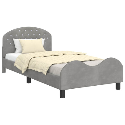 Struttura letto bambini con testata Grigio chiaro 80 x 200 cm