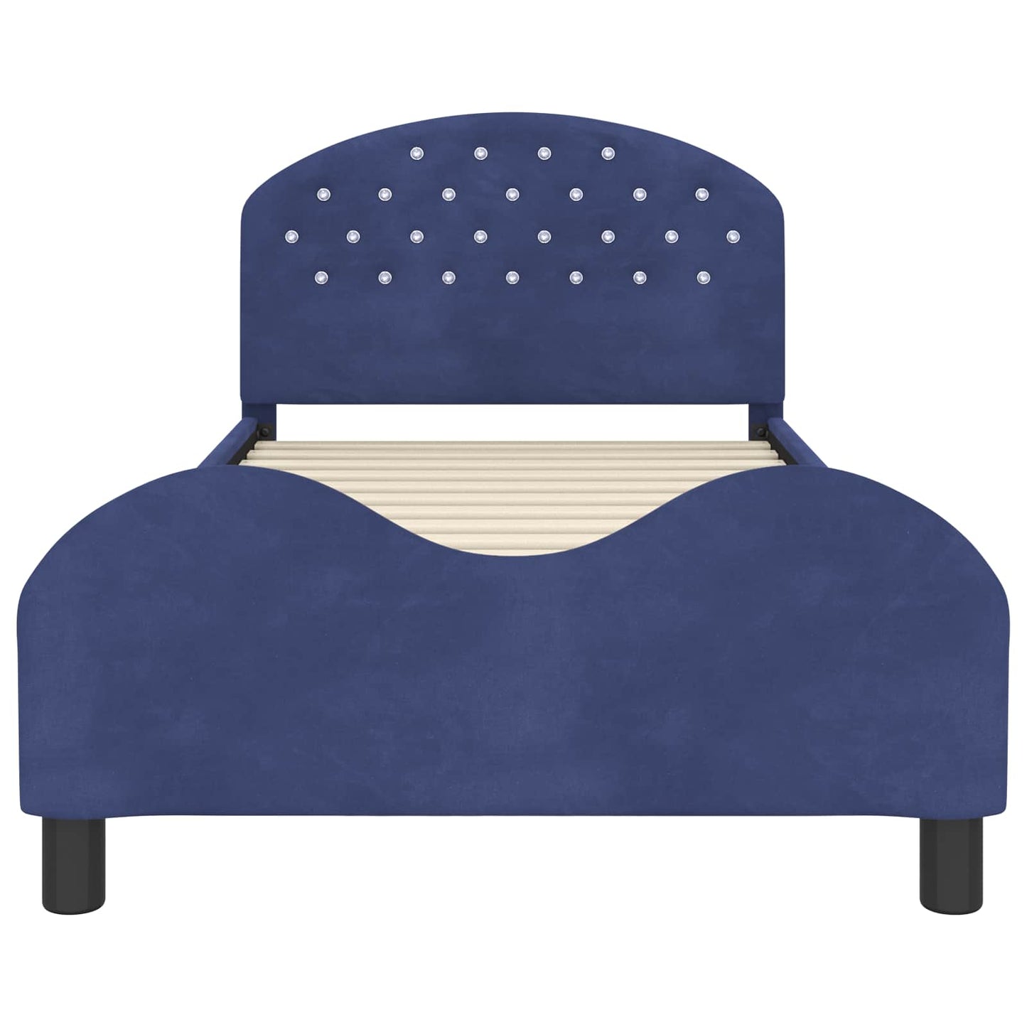 Struttura letto bambini con testata Blu Polizia 80 x 200 cm