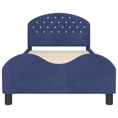 Struttura letto bambini con testata Blu Polizia 90 x 190 cm