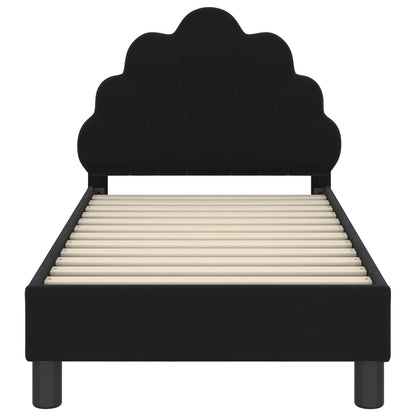 Struttura letto per bambini con testata Nero 70 x 140 cm