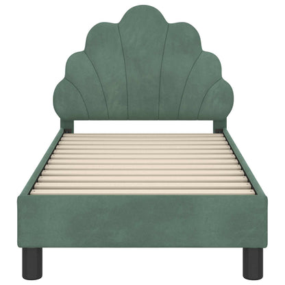 Struttura letto per bambini con testata Verde Mare 70 x 140 cm