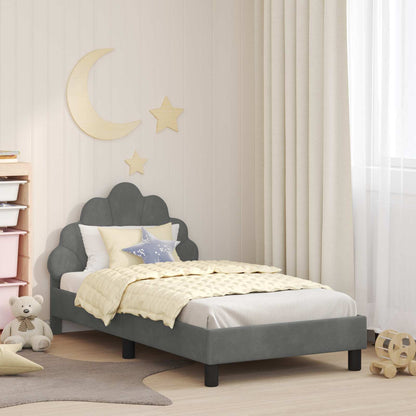 Struttura letto bambini con testata Grigio scuro 80 x 160 cm