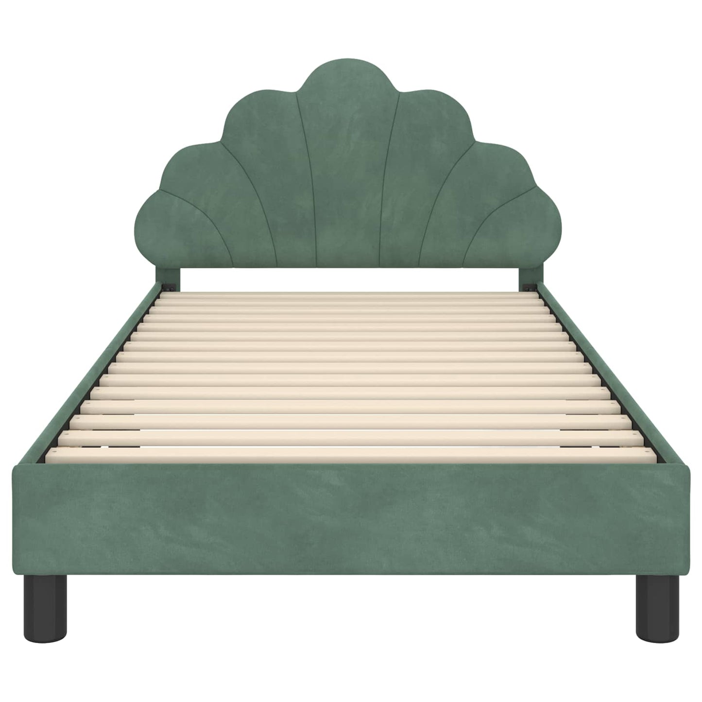Struttura letto bambini con testata Verde Mare 90 x 190 cm