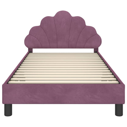 Struttura letto bambini con testata Viola 90 x 200 cm Velluto