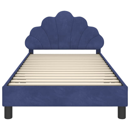 Struttura letto bambini con testata Blu Polizia 90 x 200 cm