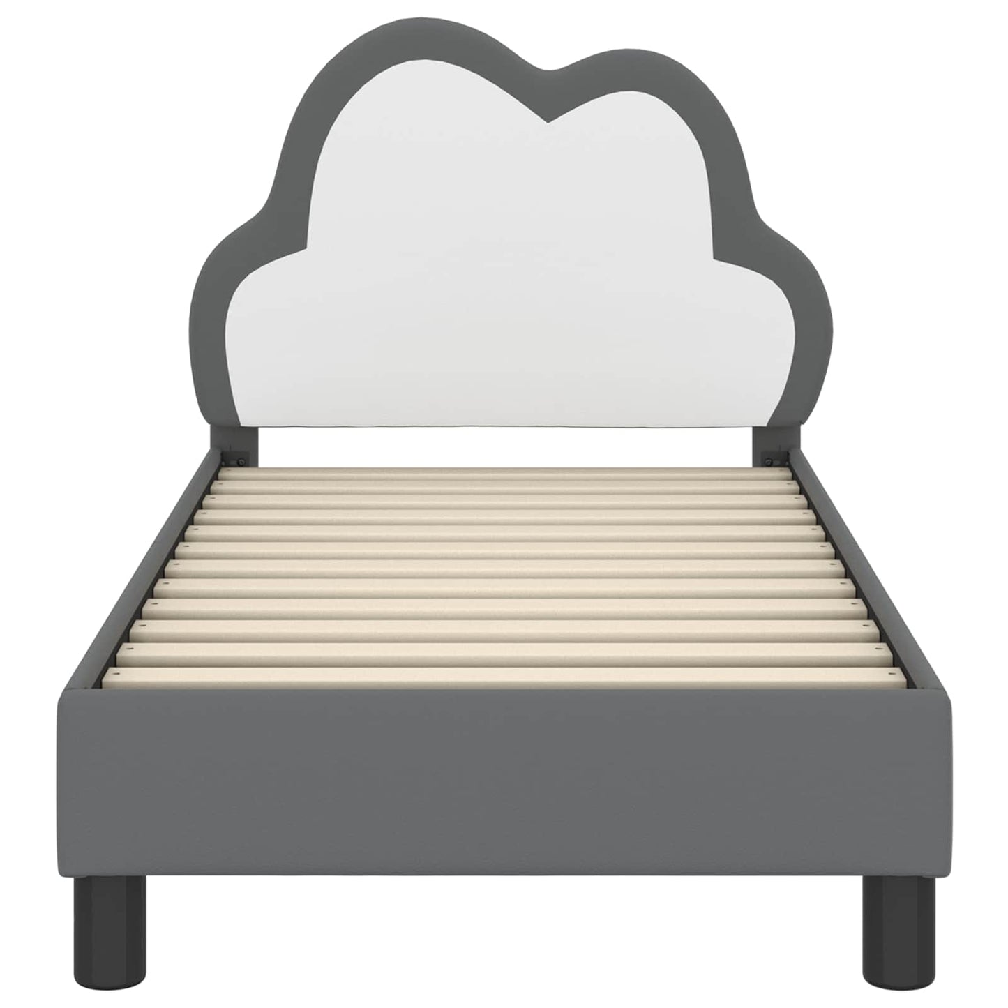 Struttura letto per bambini con testata Grigio chiaro PU