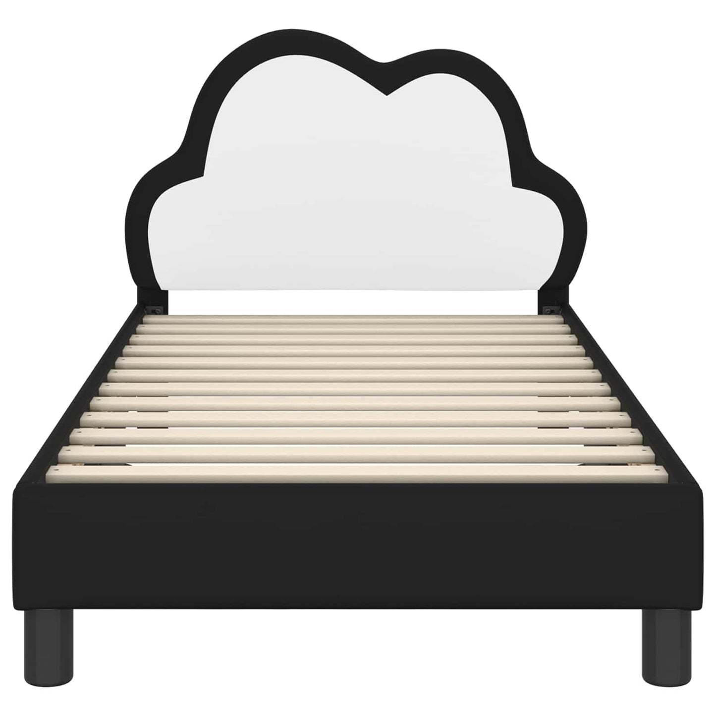 Struttura letto bambini con testata Nero 80 x 160 cm PU