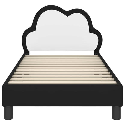 Struttura letto bambini con testata Nero 80 x 160 cm PU
