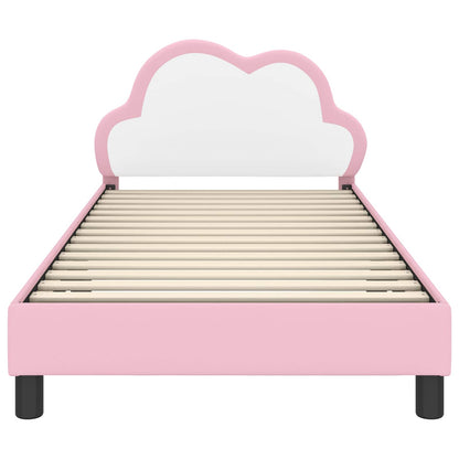 Struttura letto bambini con testata Rosa 80 x 200 cm PU