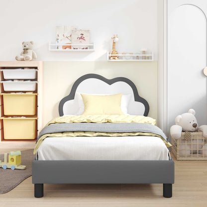 Struttura letto bambini con testata Grigio chiaro 80 x 200 cm