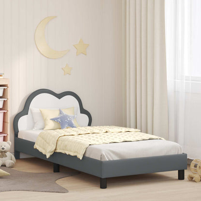 Struttura letto bambini con testata Grigio chiaro 90 x 190 cm