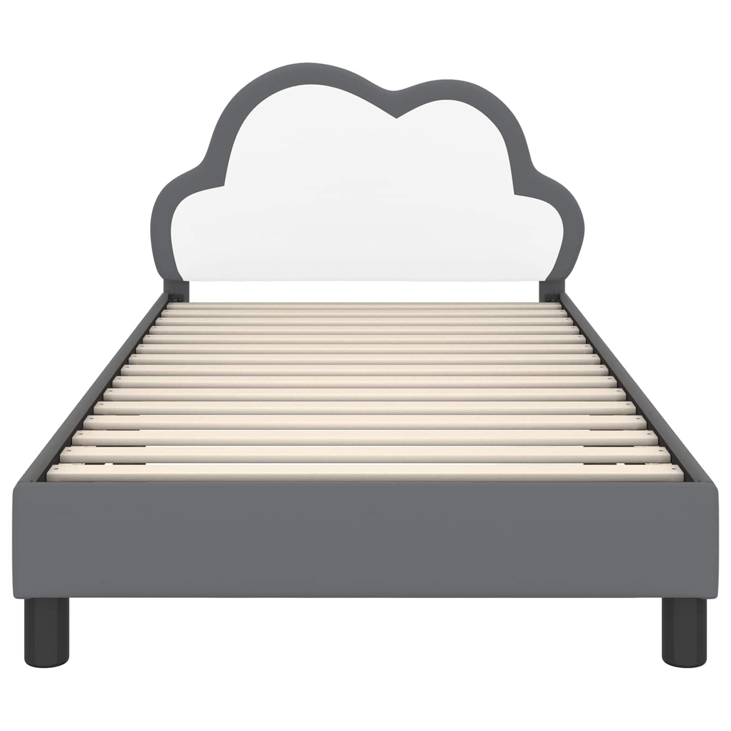 Struttura letto bambini con testata Grigio chiaro 90 x 190 cm