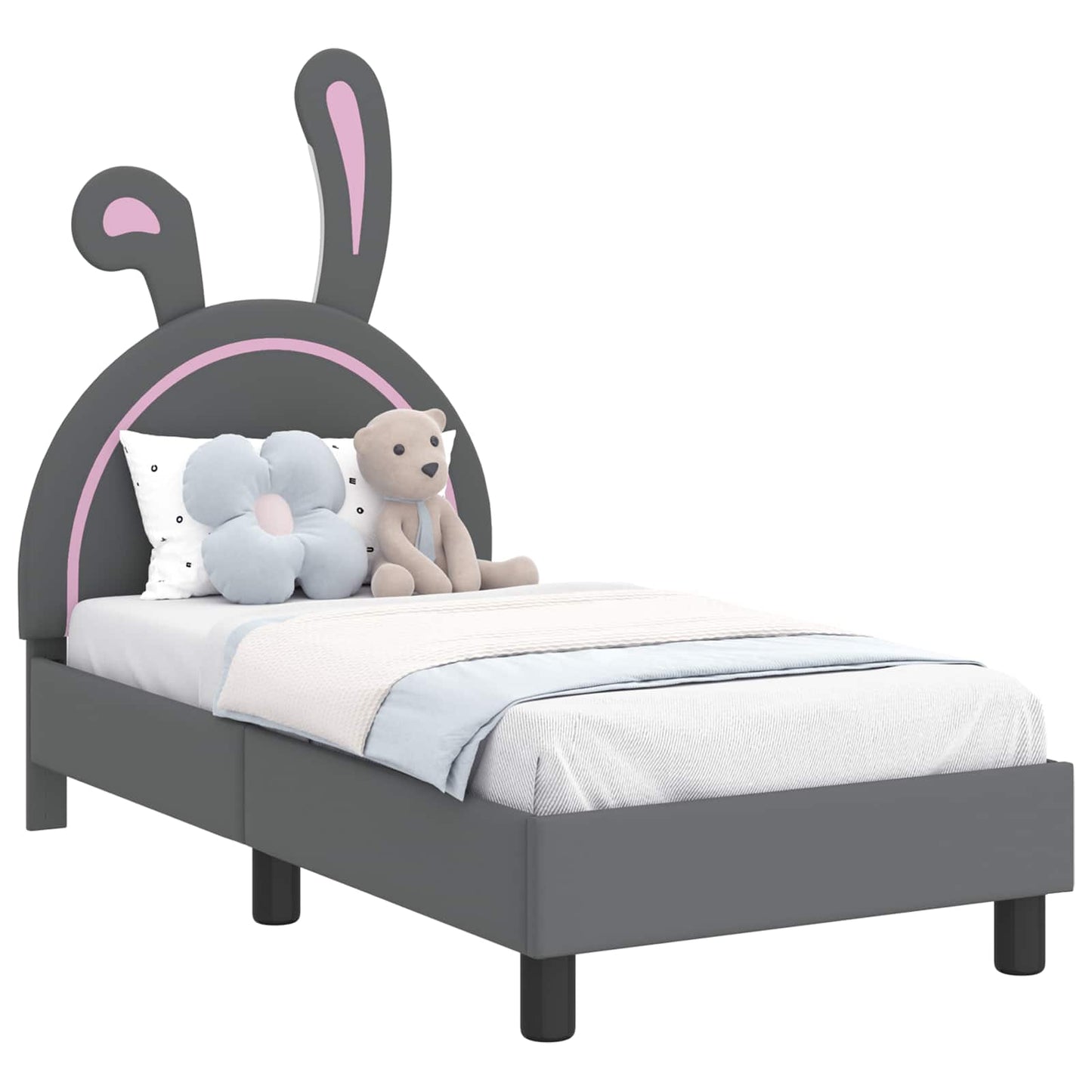 Struttura letto per bambini con testata Grigio chiaro PU